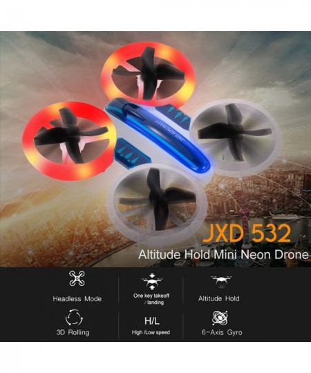 Mini Drone Helicopter UFO Drones for Kids Lighting RC Quadcopter 2.4G 4CH 6 Axis with Fantastic LED Lights Extra Battery Bonu...