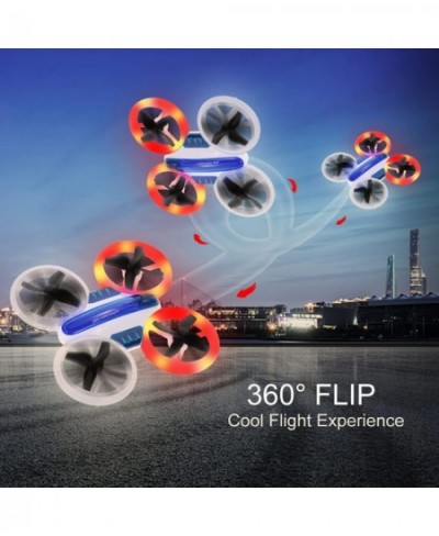 Mini Drone Helicopter UFO Drones for Kids Lighting RC Quadcopter 2.4G 4CH 6 Axis with Fantastic LED Lights Extra Battery Bonu...