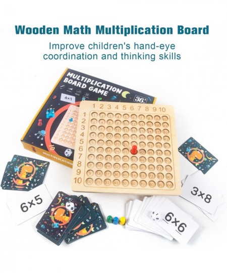 Wooden Math Multiplication Board-Educational Wooden Montessori Multiplication Board Game-Multiplication Chart Children Counti...