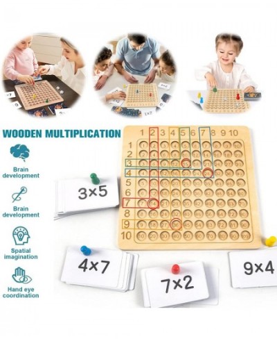 Wooden Math Multiplication Board-Educational Wooden Montessori Multiplication Board Game-Multiplication Chart Children Counti...