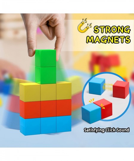 Magnetic Blocks 1.43 inch Large Magnetic Building Blocks for Toddlers Toys Age 2-4 Montessori Toys Magnetic Cubes for Kids Pr...