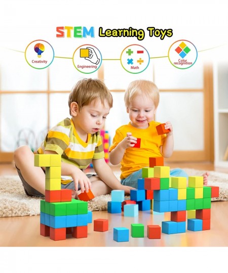 Magnetic Blocks 1.43 inch Large Magnetic Building Blocks for Toddlers Toys Age 2-4 Montessori Toys Magnetic Cubes for Kids Pr...