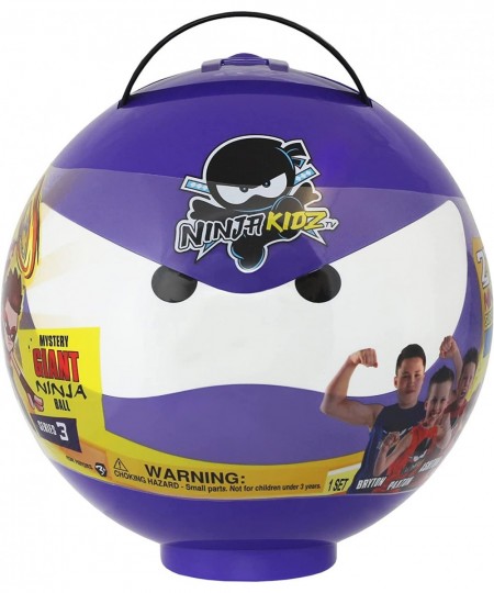 Giant Mystery Ninja Ball - Series 3 Purple (2022) | Includes 25 Ninja Toys Cards Surprises | 2 Unique Ninja Balls to Collect ...