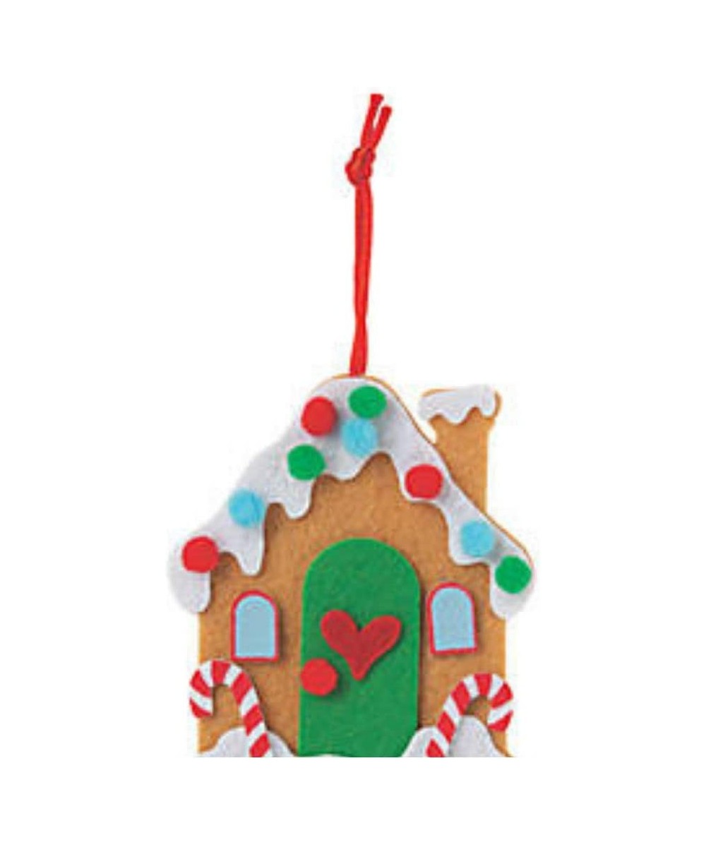 Gingerbread House Christmas Felt Ornament Kits-Makes 12-Crafts for Kids $27.81 - Craft Kits