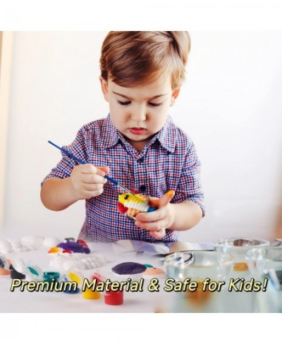 65 PCS Kids Arts and Crafts Set Painting Kit Plaster Painting Craft Kit Art Set for Paint Your Own Figurines STEM Creative Ac...