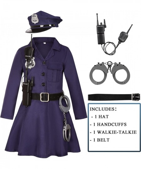 Kids Police Officer Costume Girls Police Dress for Police Dress Up Halloween Party Role Play Christmas Gifts $40.13 - Kids' C...