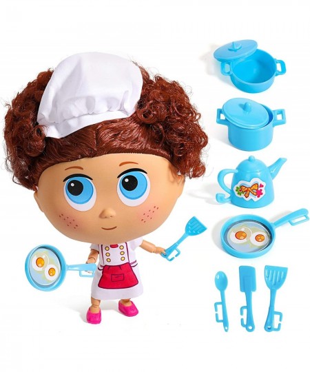 Doll with Big Head Small Body and Chef Playset with Kitchen Set Gift for 3 to 7 Year Olds​​​ (Chef Set) $49.26 - Doll Playsets