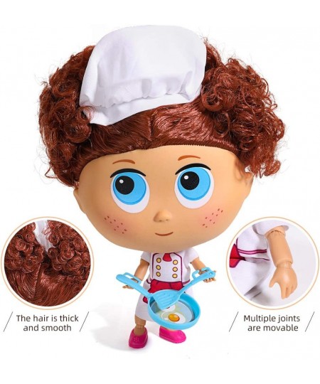 Doll with Big Head Small Body and Chef Playset with Kitchen Set Gift for 3 to 7 Year Olds​​​ (Chef Set) $49.26 - Doll Playsets