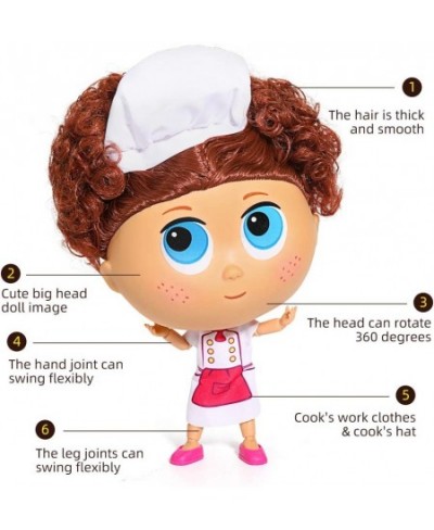 Doll with Big Head Small Body and Chef Playset with Kitchen Set Gift for 3 to 7 Year Olds​​​ (Chef Set) $49.26 - Doll Playsets