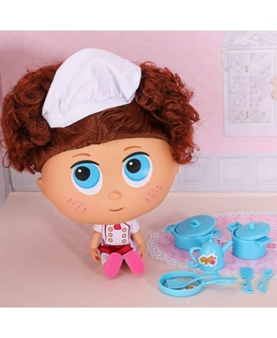 Doll with Big Head Small Body and Chef Playset with Kitchen Set Gift for 3 to 7 Year Olds​​​ (Chef Set) $49.26 - Doll Playsets