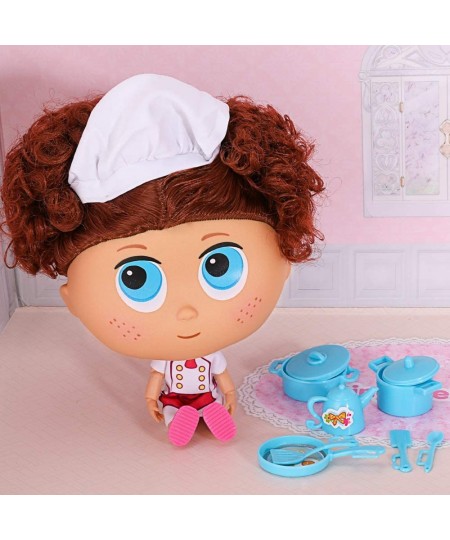 Doll with Big Head Small Body and Chef Playset with Kitchen Set Gift for 3 to 7 Year Olds​​​ (Chef Set) $49.26 - Doll Playsets