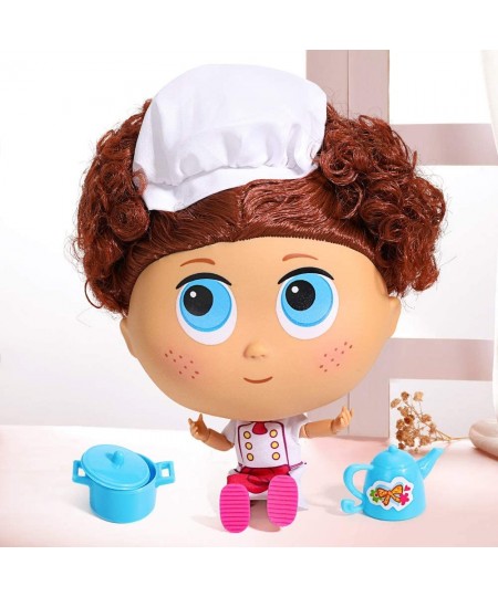 Doll with Big Head Small Body and Chef Playset with Kitchen Set Gift for 3 to 7 Year Olds​​​ (Chef Set) $49.26 - Doll Playsets