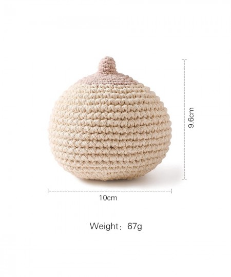 Crochet Baby Rattle Soothing Toy for Baby 0-12 Months Simulation Nipple Plush Handmade Shaker Rattle for Infant (Beige) $27.8...