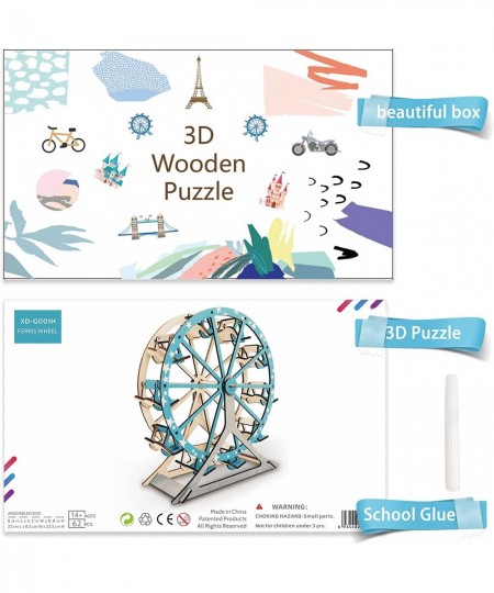 3D Wooden Puzzles for Adults and Kids Ferris Wheel Wood Building Kits STEM Toys Crafts for Girls and Boys (Ferris Wheel) $23....