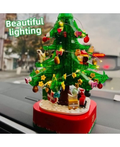 Christmas Tree Building Toy Sets DIY Building Blocks Music Box Christmas Holiday Construction Toy Gift for Boys Girls (486PCS...