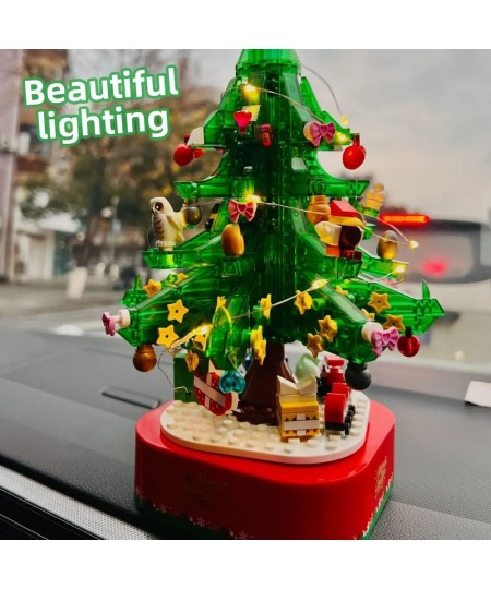 Christmas Tree Building Toy Sets DIY Building Blocks Music Box Christmas Holiday Construction Toy Gift for Boys Girls (486PCS...