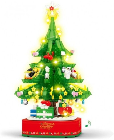 Christmas Tree Building Toy Sets DIY Building Blocks Music Box Christmas Holiday Construction Toy Gift for Boys Girls (486PCS...