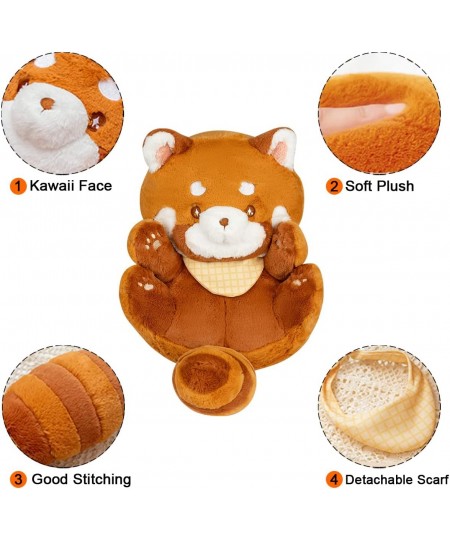 19.3'' Kawaii Red Panda Stuffed Animal Plush Pillow Toy with Detachable Scarf Ailurus Fulgens Plushie Doll Toys Home Decor… $...