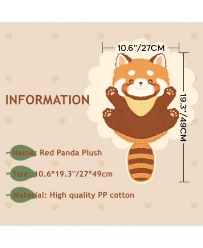 19.3'' Kawaii Red Panda Stuffed Animal Plush Pillow Toy with Detachable Scarf Ailurus Fulgens Plushie Doll Toys Home Decor… $...