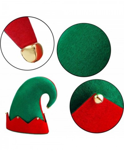 4 Pieces Kids Christmas Elf Costume Sets Xmas Holiday Elf Felt Hat Elf Shoes Christmas Costume Headband for Boys or Girls Chr...