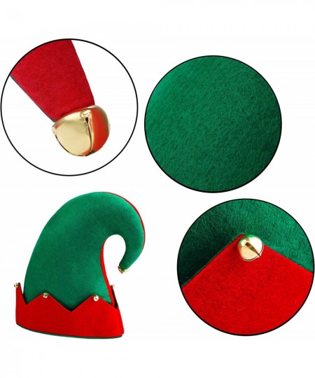 4 Pieces Kids Christmas Elf Costume Sets Xmas Holiday Elf Felt Hat Elf Shoes Christmas Costume Headband for Boys or Girls Chr...