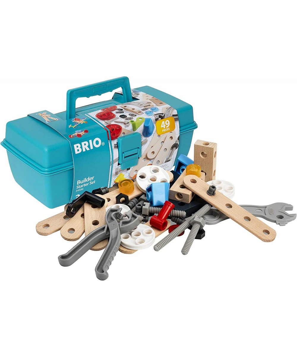 Builder 34586 - Builder Starter Set - 49 Piece Building Set STEM Toy with Wood and Plastic Pieces for Kids Age 3 and Up $44.3...