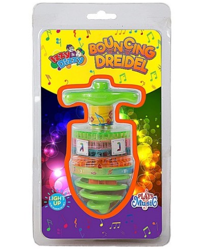 Bouncing Musical Dreidel - Hanukkah Dreidel Game - Sings Oh Draidel as it Bounces and Spins - Light Up Dreidel - Chanukah Toy...