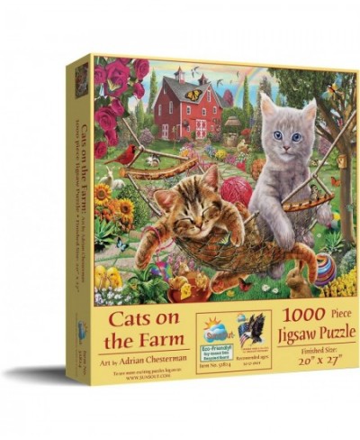 Cats on The Farm 1000 pc Jigsaw Puzzle by SunsOut $32.97 - Jigsaw Puzzles