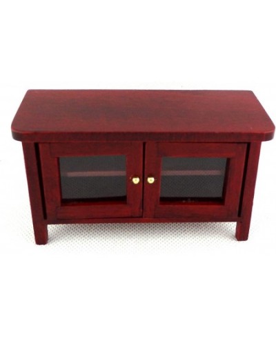 Melody Jane Dollhouse Modern Mahogany Cabinet TV Stand Miniature Living Room Furniture $31.05 - Dollhouse Accessories