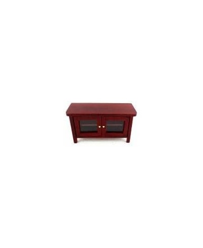 Melody Jane Dollhouse Modern Mahogany Cabinet TV Stand Miniature Living Room Furniture $31.05 - Dollhouse Accessories