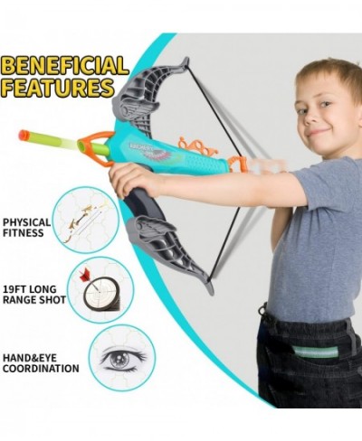 Bow and Arrow for Kids - Toy Bow and Arrow 1 Crossbow & 1 Bow 6 Arrows & 10 Darts with Suction Head & Detachable Standing Tar...