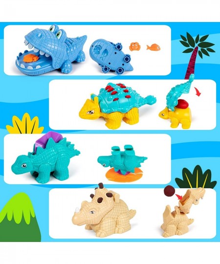 Dinosaur Playdough Tool Kit for Toddlers 3 4 5 Year Old Boys Girls Art & Craft Kit DIY Toy Set Make Your Own Play Dough Dinos...