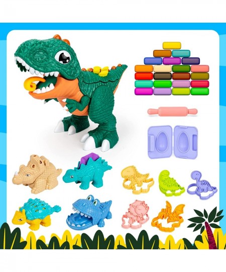 Dinosaur Playdough Tool Kit for Toddlers 3 4 5 Year Old Boys Girls Art & Craft Kit DIY Toy Set Make Your Own Play Dough Dinos...