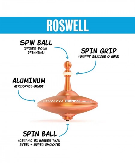 UFO Tops - Roswell | Metal Spinning Top | Inspired by The Documented 1947 UFO Sighting in Roswell New Mexico (Desert Orange) ...