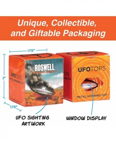 UFO Tops - Roswell | Metal Spinning Top | Inspired by The Documented 1947 UFO Sighting in Roswell New Mexico (Desert Orange) ...