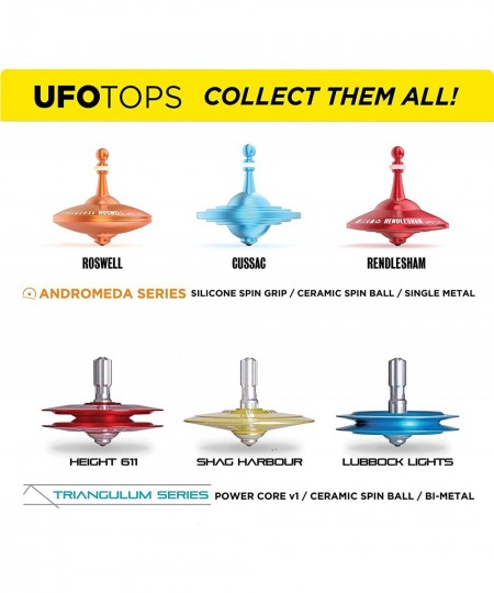 UFO Tops - Roswell | Metal Spinning Top | Inspired by The Documented 1947 UFO Sighting in Roswell New Mexico (Desert Orange) ...