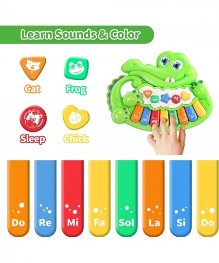 Baby Educational Musical Piano Toy Crib Musical Crocodile Toy for Babies and Toddlers Piano Keyboard Toy for Infant Birthday ...