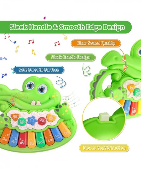 Baby Educational Musical Piano Toy Crib Musical Crocodile Toy for Babies and Toddlers Piano Keyboard Toy for Infant Birthday ...