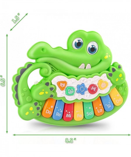 Baby Educational Musical Piano Toy Crib Musical Crocodile Toy for Babies and Toddlers Piano Keyboard Toy for Infant Birthday ...