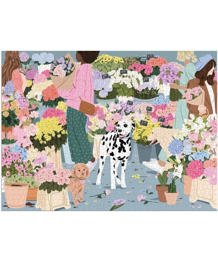 Flower Market 1000 Piece Puzzle from - Challenging 1000 Piece Puzzle Floral Artwork Illustrations from Ana Hard Thick and Stu...