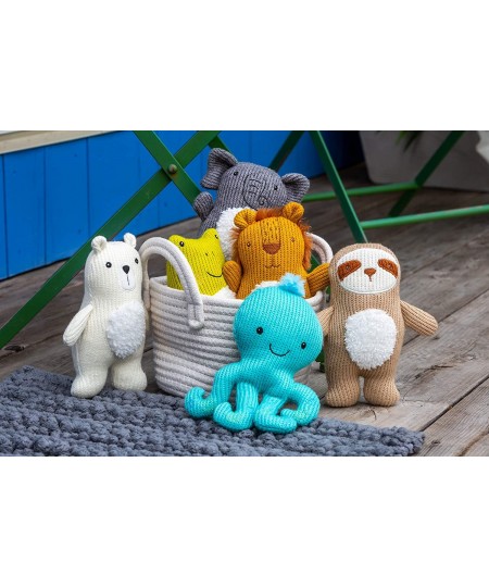 Knitted Nursery Rattle Soft Toy 7-Inches Lion $19.64 - Baby Rattles & Plush Rings