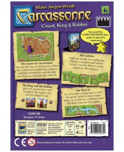 Carcassonne Count King & Robber Board Game EXPANSION 6 | Family Board Game | Board Game for Adults and Family | Strategy Boar...