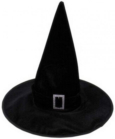 Halloween Party Witch Hat Halloween Cosplay Costume Accessory Black Velour Halloween Costume for Women Halloween Party Decor ...