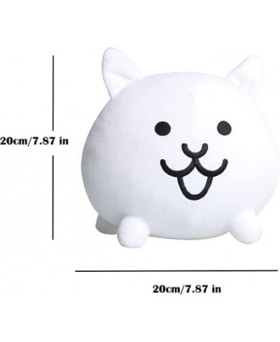 The Battle Cats Plush Battle Cat Game Peripheral Figure White Battle Cat Game Plush Toy for Kids Fans Collection Gift (7.8inc...