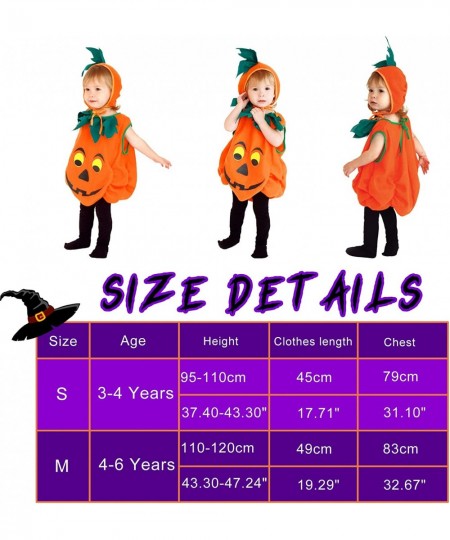 Pumpkin Costume for Toddler Boy Halloween Cosplay Fancy Dress $33.60 - Kids' Costumes