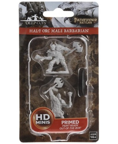 Pathfinder Deep Cuts Unpainted Miniatures: Wave 3: Half-Orc Male Barbarian $15.78 - Board Games