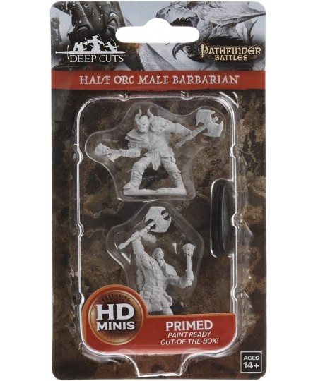 Pathfinder Deep Cuts Unpainted Miniatures: Wave 3: Half-Orc Male Barbarian $15.78 - Board Games