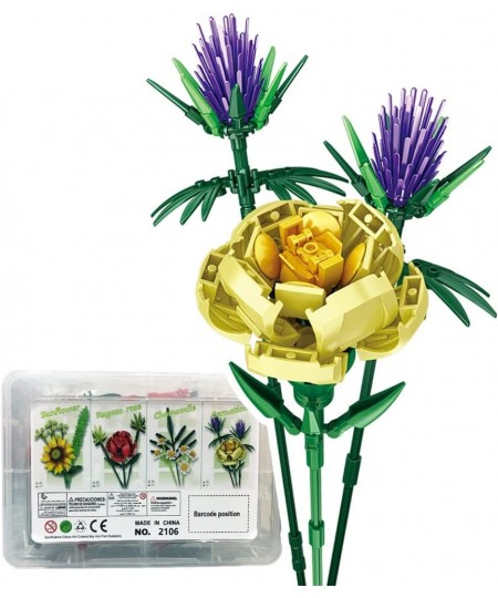 New 2021 Unique DIY Artificial Flower Bouquet Building Kit Flowers Sets 161 pcs Bonsai Decoration Creative Idea Stacking Bloc...