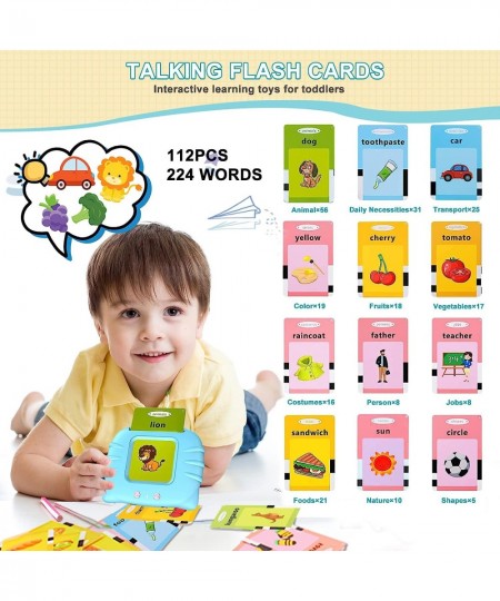 Talking Flash Cards for Toddlers 2-5 Years Educational Toddler Toys for 2 3 4 5 Year Old - Autism Sensory Toys Learning Anima...