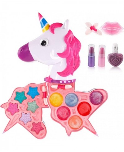 Petite Girls Cosmetics Play Set - Washable and Non Toxic - Princess Real Makeup Kit with Case - Ideal Gift for Kids (Unicorn)...